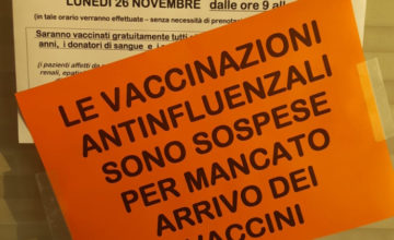 CARENZA DI VACCINI ANTINFLUENZALI IN TUTTO IL PIEMONTE