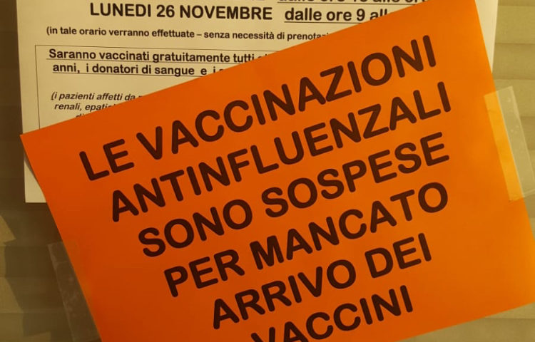 CARENZA DI VACCINI ANTINFLUENZALI IN TUTTO IL PIEMONTE