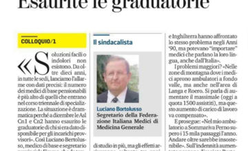 CARENZA MMG nel cuneese: parola al Segretario Provinciale dott. Bertolusso Luciano